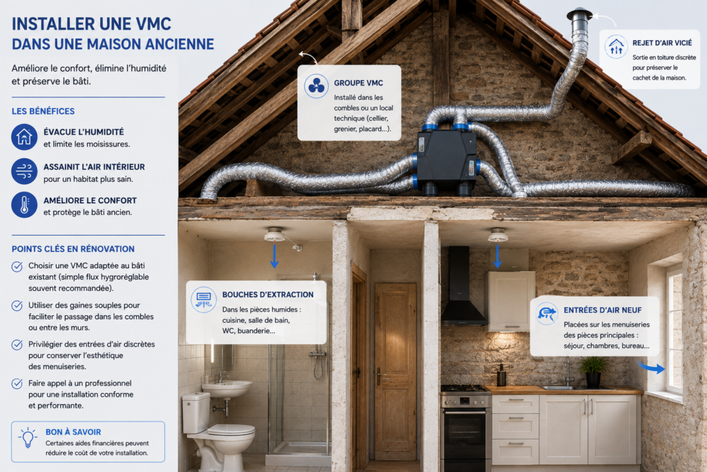 VMC dans une maison ancienne