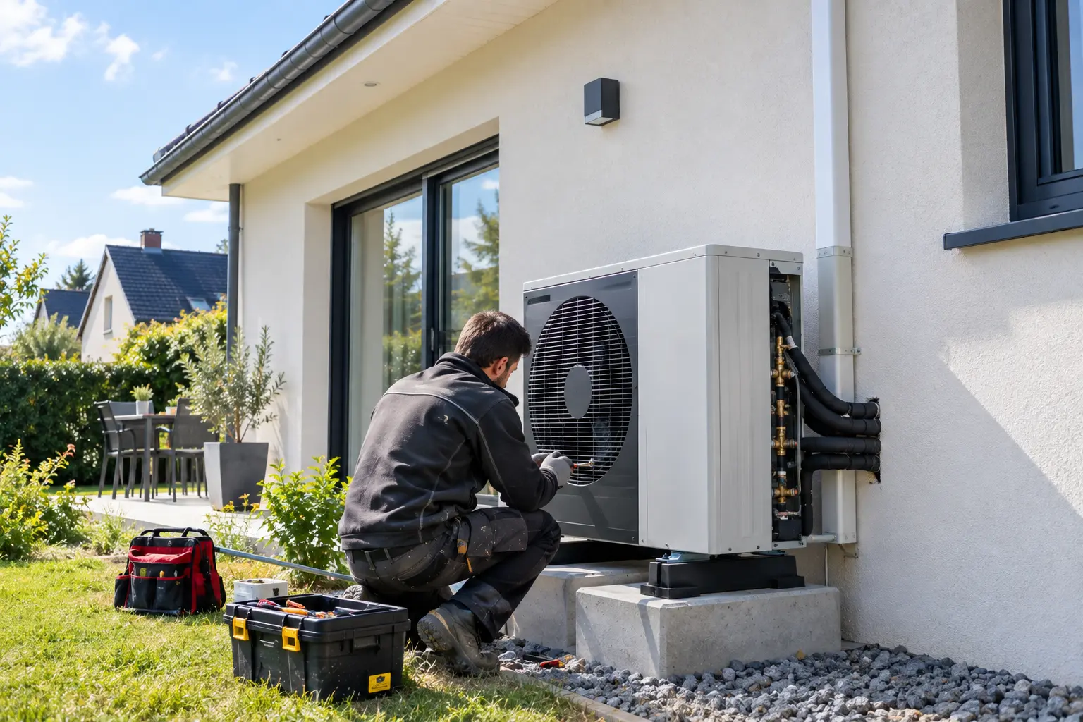 Installation d'une pompe à chaleur dans une maison ancienne